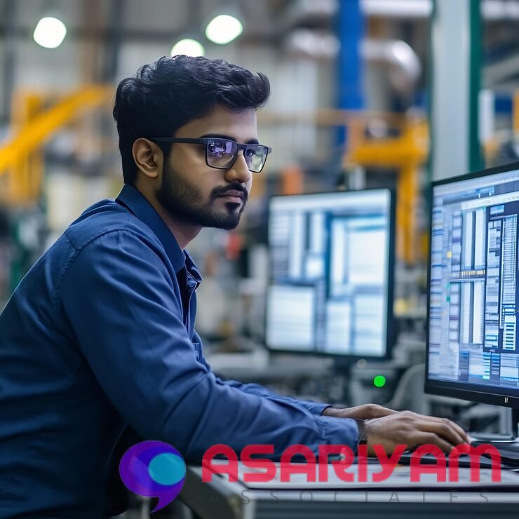 indian engineer analyzing data dual monitor 1147429 124735
